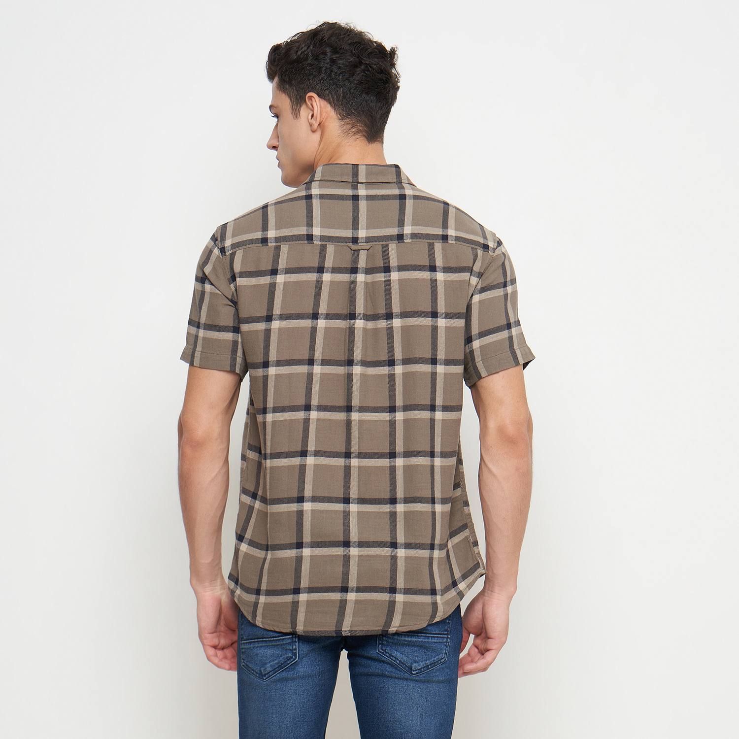 THE GAB'S Kemeja Kotak Pria Lengan Pendek Reguler Fit AABC426M0224