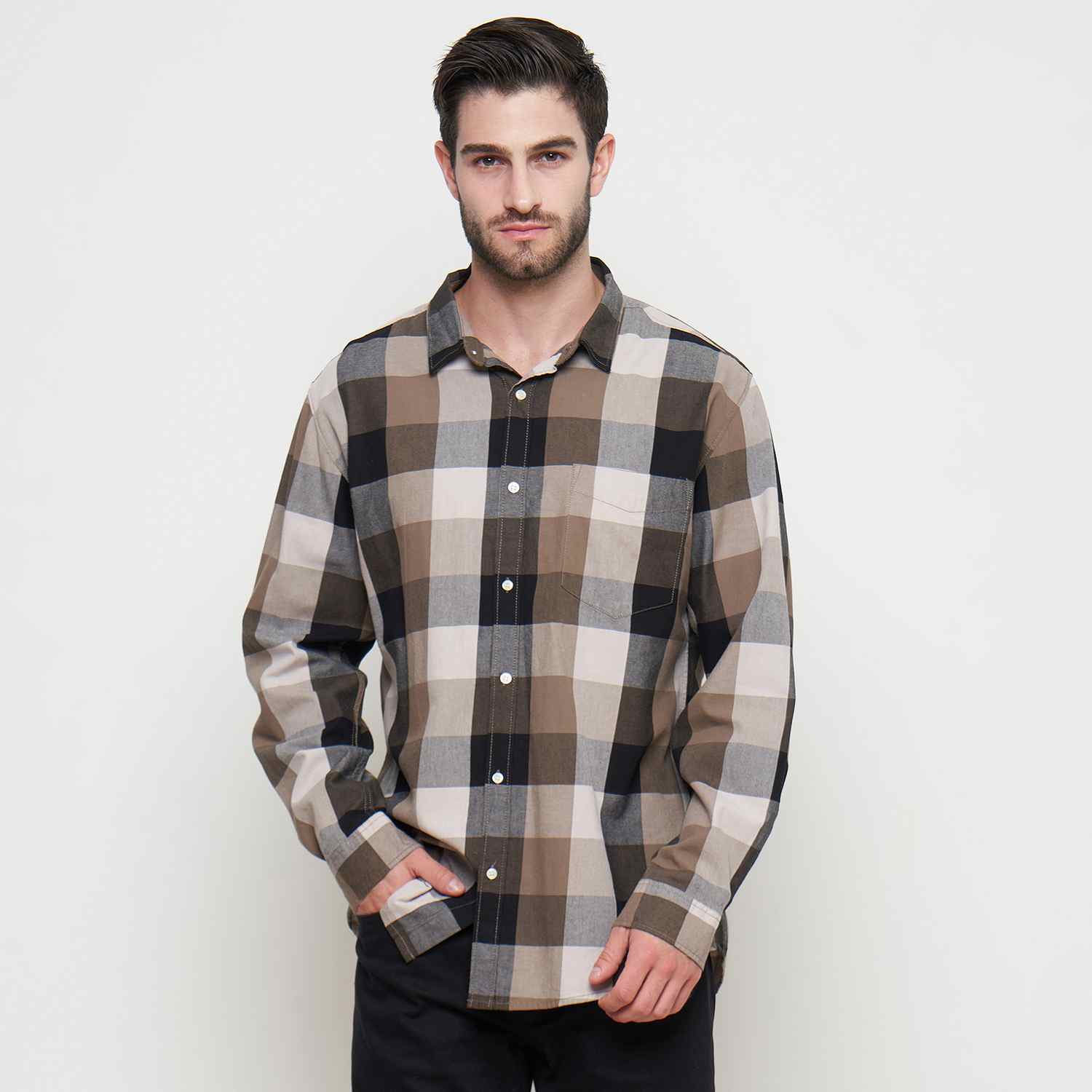 THE GAB'S Kemeja Kotak Pria Reguler Fit AAAC419M0224