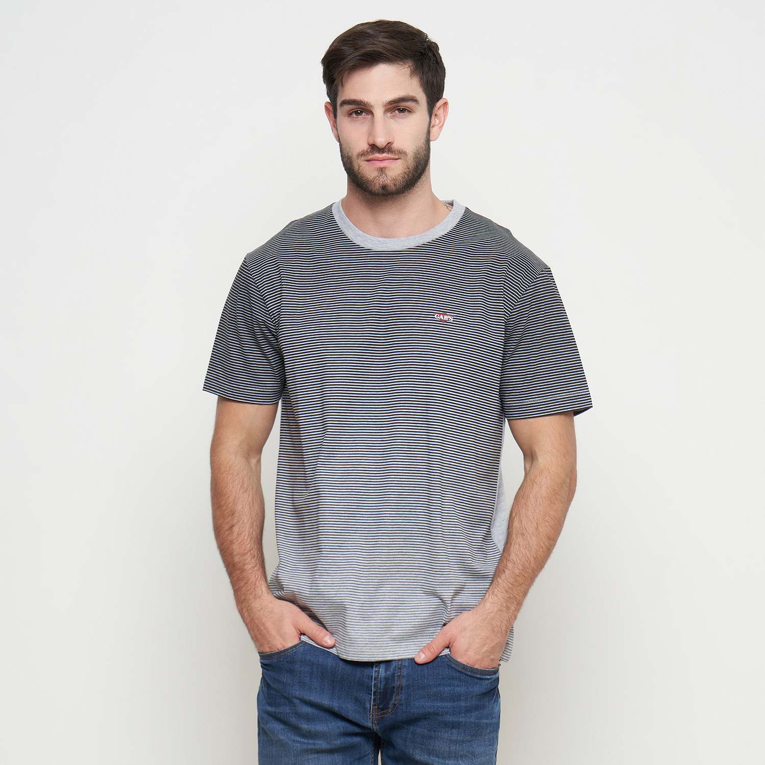 THE GAB'S Kaos Stripe Pria Reguler Fit AAHC338L0124