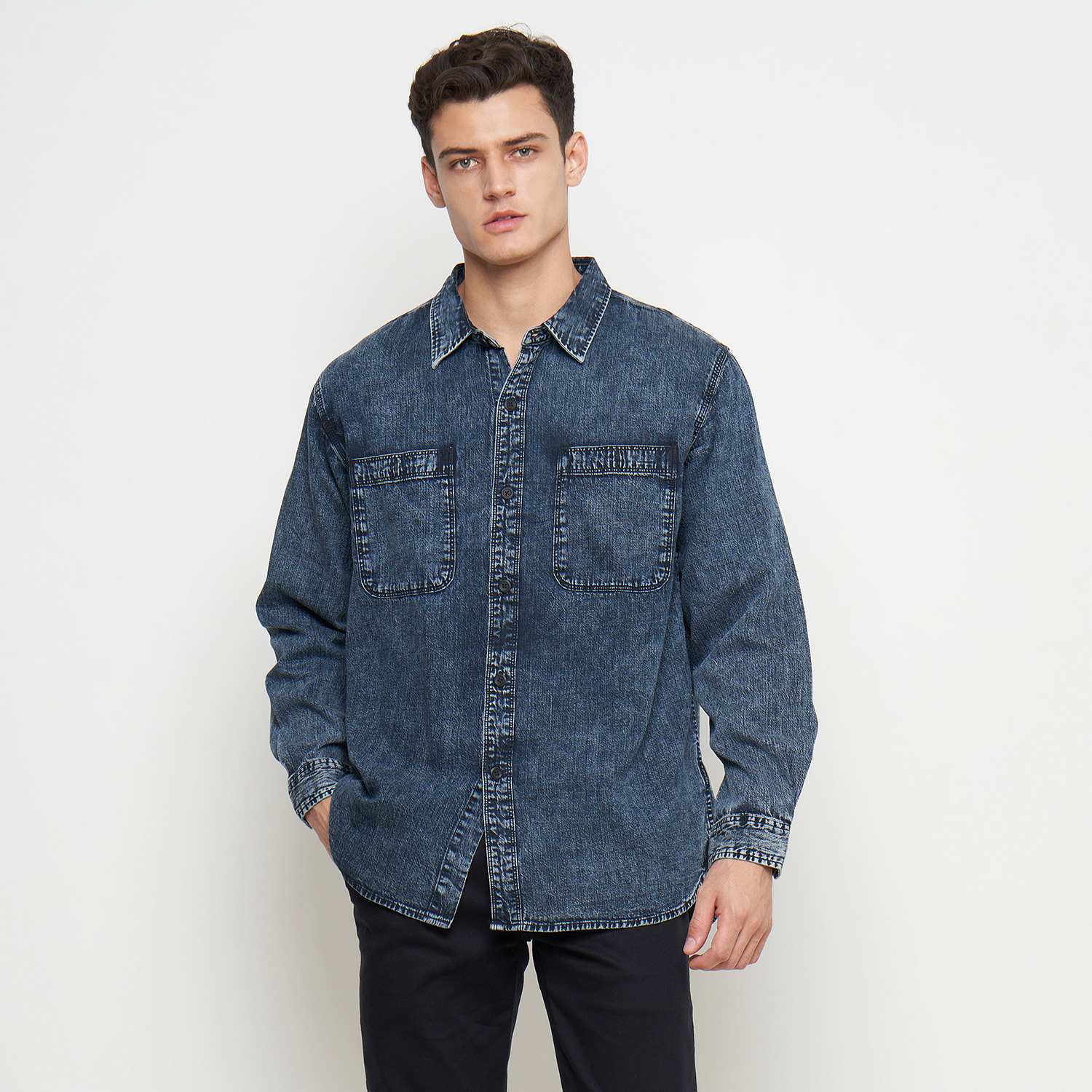 THE GAB'S Kemeja Pria Lengan Panjang Comfort Fit ABAB485C0324