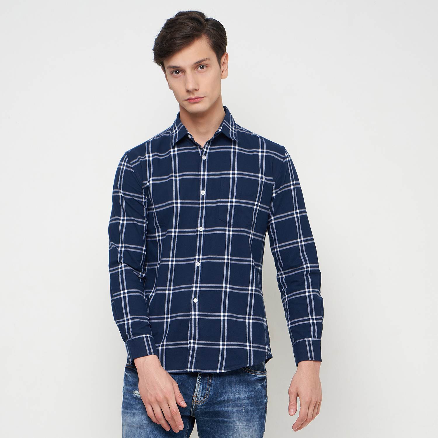 THE GAB'S Kemeja Flannel Pria Lengan Panjang Reguler Fit ABAC290M0323