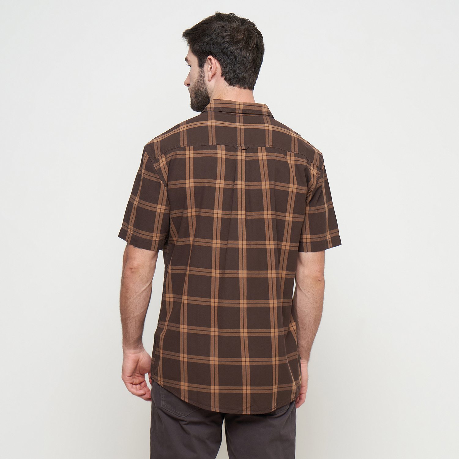 THE GAB'S KEMEJA PRIA LENGAN PENDEK REGULAR FIT MOTIF KOTAK AABC445M0224