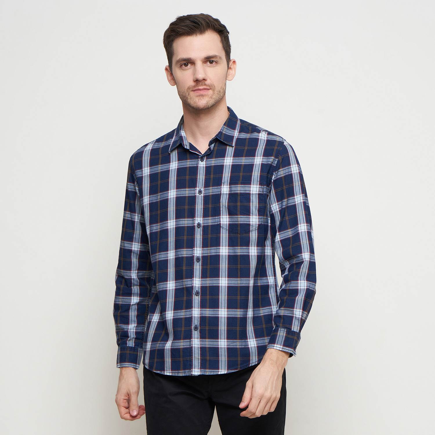 THE GAB'S KEMEJA PRIA LENGAN PANJANG REGULAR FIT ABAC453M0324