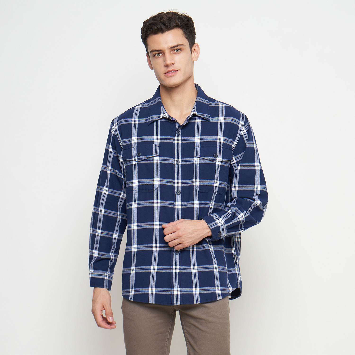 THE GAB'S KEMEJA PRIA LENGAN PANJANG COMFORT FIT MOTIF KOTAK ABAB437M032