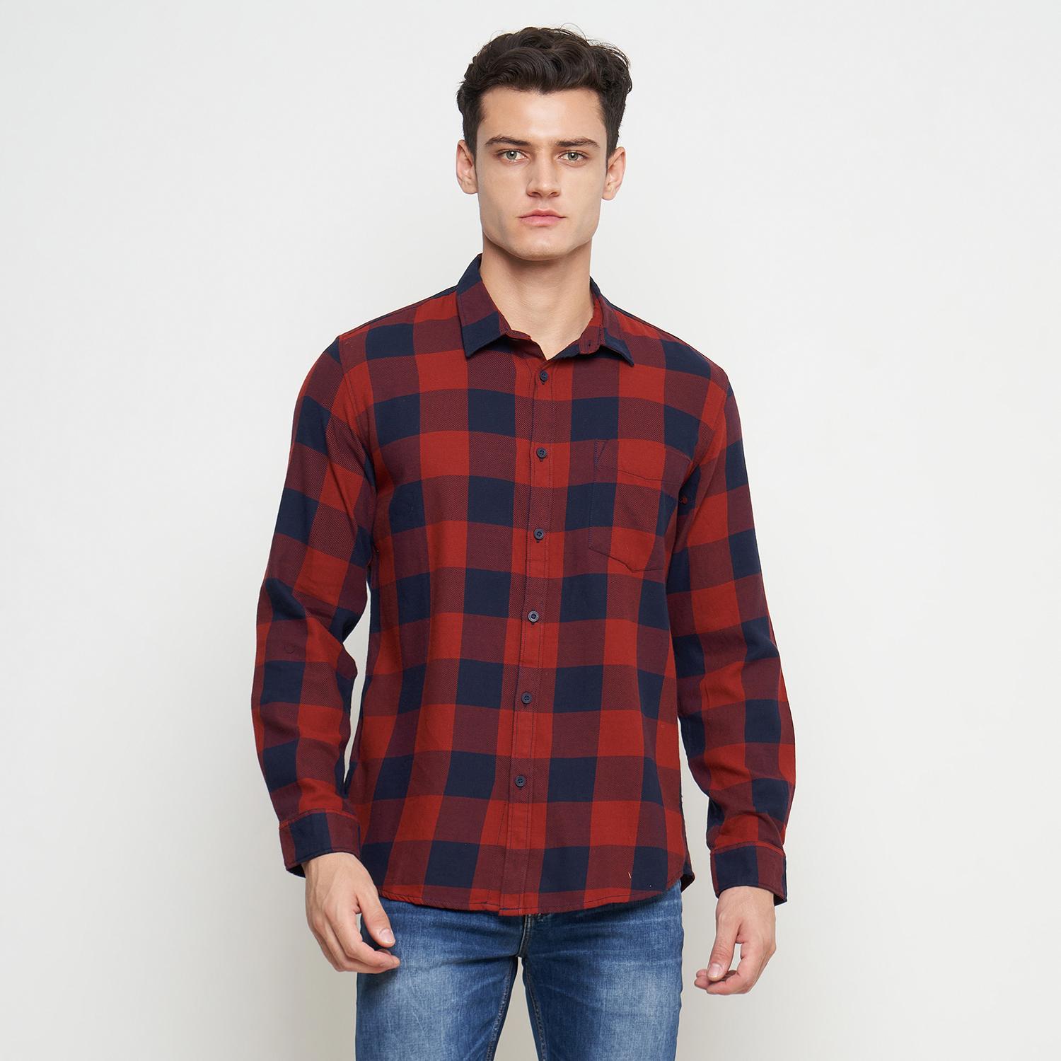 THE GAB'S KEMEJA FLANNEL LENGAN PANJANG PRIA REGULAR FIT ABAC458M0224