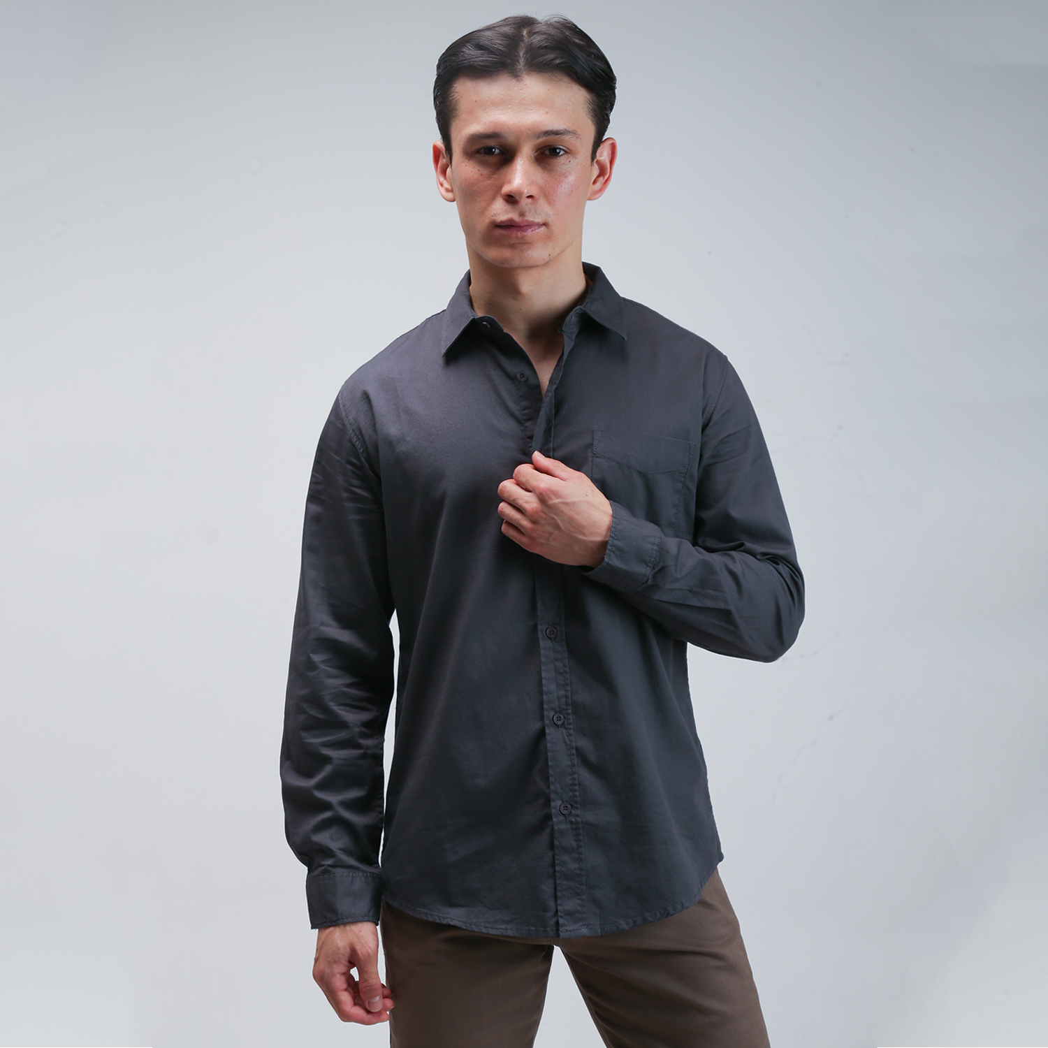 THE GAB'S KEMEJA POLOS LENGAN PANJANG PRIA REGULAR FIT ABAC491H1124